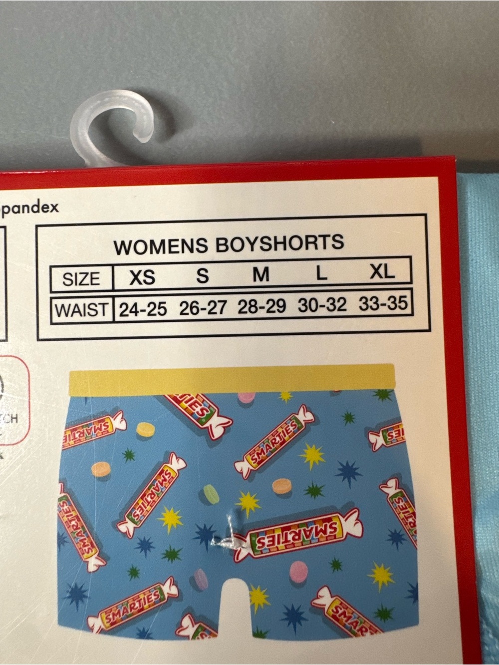 Smarties packaged candy women’s boy shorts am MD graphic novelty Valentine’s Day - Picture 2 of 2